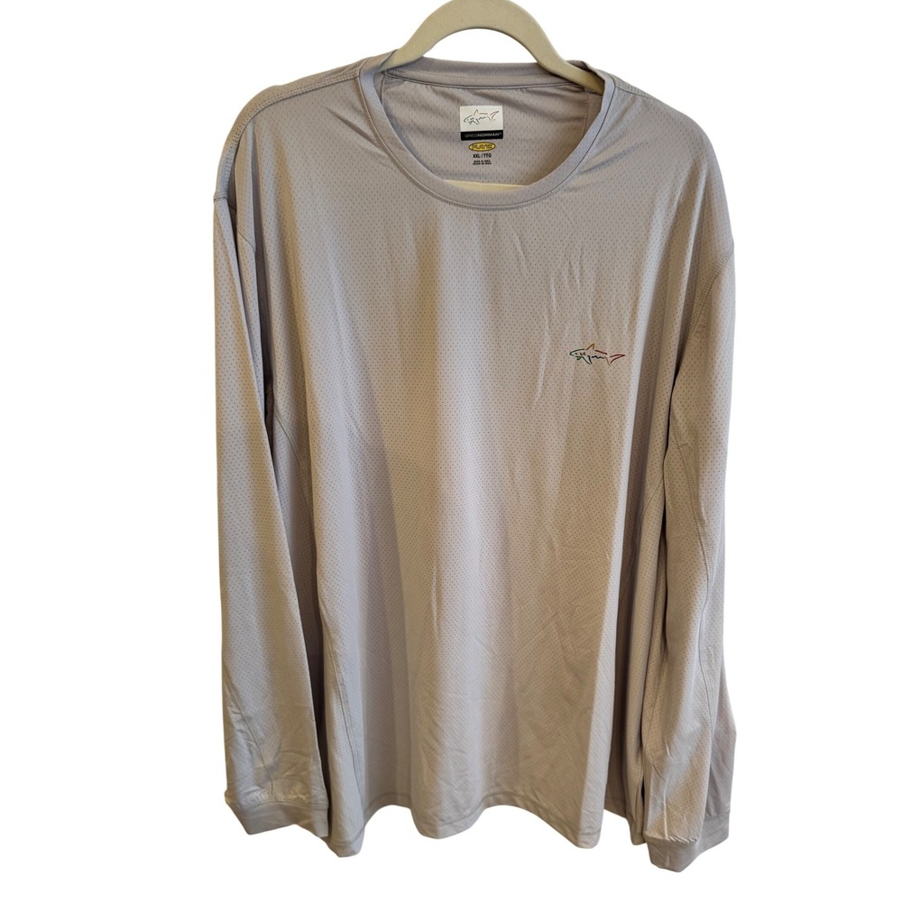 Greg Norman Play Dry Long Sleeve‎ Golf Shirt Men's XXL Moisture Wicking